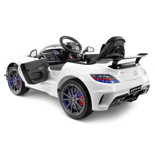  Jay Goodys 2018 Mercedes SLS AMG 12V Battery Powered Motorized Ride on Toy Car with Built in LCD TV, LED Lights, Leather Seat