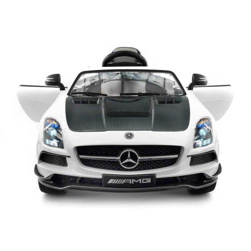  Jay Goodys 2018 Mercedes SLS AMG 12V Battery Powered Motorized Ride on Toy Car with Built in LCD TV, LED Lights, Leather Seat