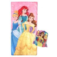 Jay Franco Disney Princess Trip Slumber Sack Cozy & Warm Kids Lightweight Slumber Bag/Sleeping Bag Featuring Ariel, Belle, and Cinderella (Official Disney Product)