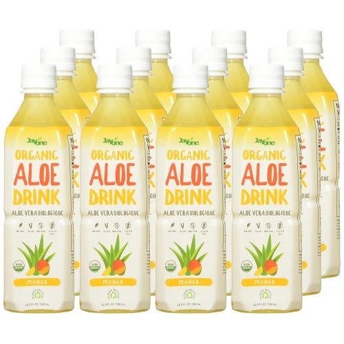  Jayone Organic Aloe Drink, Mango, 16.9 Ounce (Pack of 12)