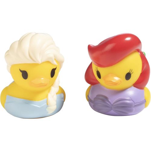  Jazwares Disney Duckz Rubber Duckies - Mickey, Minnie, Elsa, Ariel and More - 10 Different Duck Characters - Great Easter Gift & Bath Toy for Kids - Ages 3+