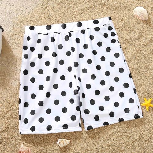  Jchen Swimsuit Boys Stretch Board Shorts Polka Dot Print Swim Trunks Quick Dry Beachwear Sports Swim Board Shorts Surf Shorts 2-9 Years