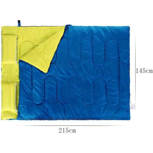  Jcnfa-sleeping bag Outdoor Double Inflatable Pillow Autumn and Winter Camping Tent, 2.4kg (Color : A, Size : 215145cm)