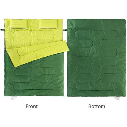  Jcnfa-sleeping bag Outdoor Double Inflatable Pillow Autumn and Winter Camping Tent, 2.4kg (Color : A, Size : 215145cm)