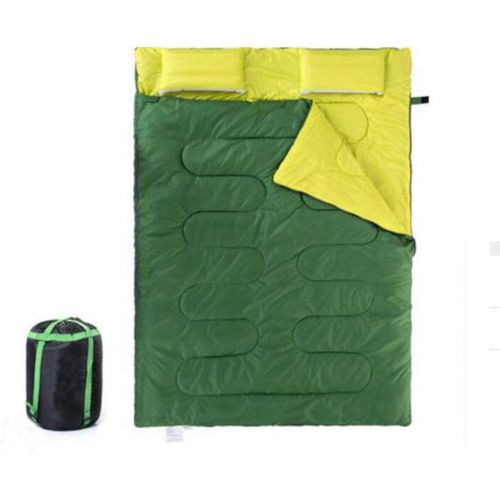  Jcnfa-sleeping bag Outdoor Double Inflatable Pillow Autumn and Winter Camping Tent, 2.4kg (Color : A, Size : 215145cm)