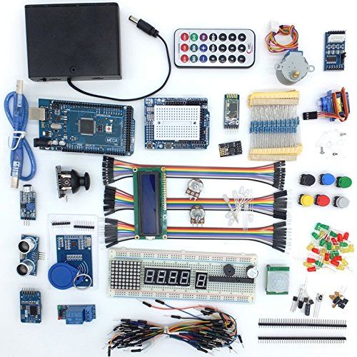  Jdhlabstech jdhlabstech MEGA 2560 Starter Kit Ultra (100% Arduino IDE Compatible) wbattery holder, WiFi, Bluetooth, Sensors, Modules, Resistor kit and Components (no supply)