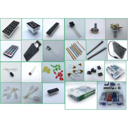  Jdhlabstech jdhlabstech MEGA 2560 Starter Kit Ultra (100% Arduino IDE Compatible) wbattery holder, WiFi, Bluetooth, Sensors, Modules, Resistor kit and Components (no supply)