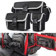 JeCar Car Backseat Storage Bag & Multi-Size Tailgate Organizer Bag for Jeep Wrangler YJ TJ JK JKU JL JLU