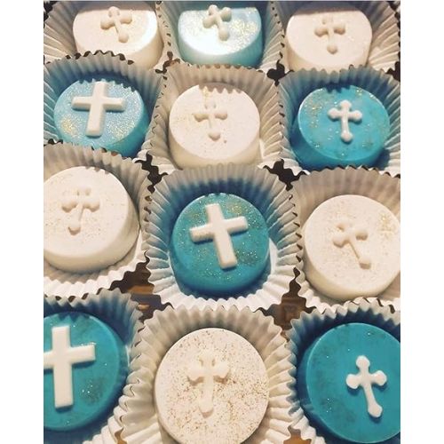  2 PCS JeVenis Baptism Cake Decorations Large Size Cross Cupcake Mold Cross Mold Baptism Cakepop Mold for Baptism Party Supplies Baby Shower Wedding Party