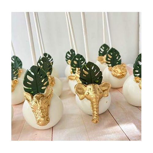  JeVenis Set of 5 Jungle Safari Animal Cake Mold Jungle Safari Animal Cupcake Decoration Jungle Animals Cookie Cutters Jungle Safari Animal Cake Decoration for Jungle Safari Animal Party Baby Shower