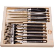 Jean Dubost JD97-13693.BLK 12 Piece Cutlery Set With Handles, Black
