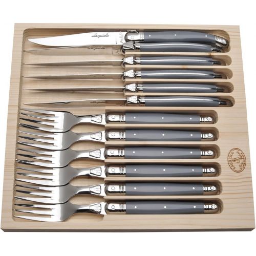  Jean Dubost JD97-13693.BLK 12 Piece Cutlery Set With Handles, Black