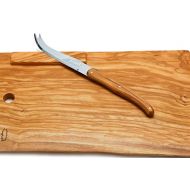 Jean Dubost Rustic Range Cheese Board & Knife, Olive Wood