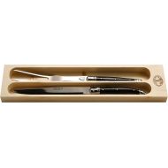 Jean Dubost Laguiole Jean Dubost Carving Set with Handles in a Box, Black, 11 1/2w x 1 1/4d x 1/2h (in)