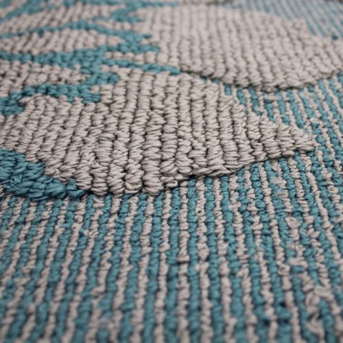  Jean Pierre New York Jean Pierre All Loop Kimmy 28 x 48 in. Decorative Textured Accent Rug, Grey/Blue Lagoon