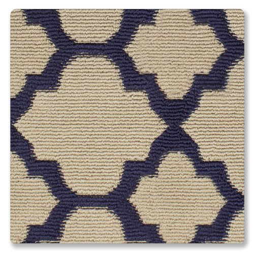  Jean Pierre New York Jean Pierre All Loop Alessandra 28 x 48 in. Decorative Textured Accent Rug, Linen/Navy
