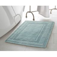 Jean Pierre New York Cotton StoneWash Racetrack 17x24/20x32 in. 2-Piece Bath Rug Set, Marine Blue