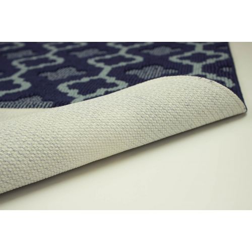  Jean Pierre New York Jean Pierre All Loop Yapi 28 x 48 in. Decorative Textured Accent Rug, Navy/Mineral Blue