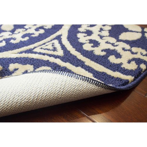  Jean Pierre New York Jean Pierre Mimosa 28 X 48 Textured Decorative Accent Rug, Navy/Berber