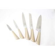 Jean-Patrique Professional Midas Collection Knife Set with Storage Holder | Kitchen Durable Knives Universal Block - 5 Piece Set