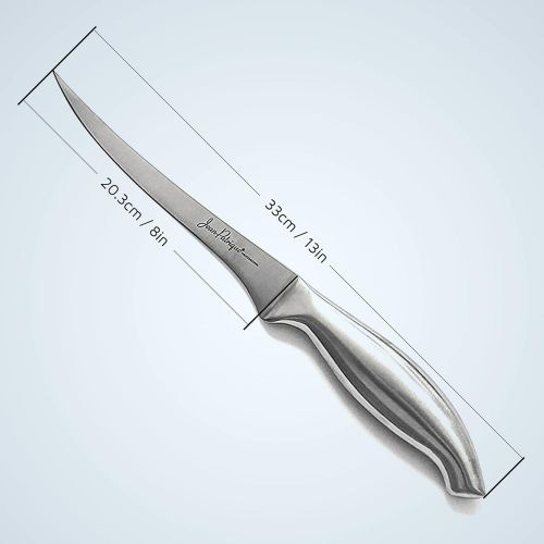  Fillet Knife - 8 Thin and Flexible Filet Knife for Fish. Filleting Knife, Meat Knife made of Stainless Steel Constructed by Jean Patrique