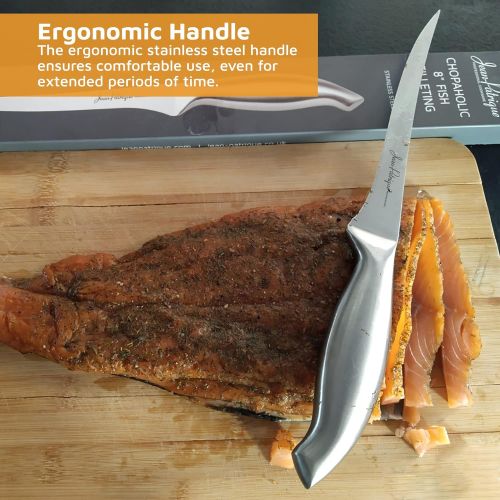  Fillet Knife - 8 Thin and Flexible Filet Knife for Fish. Filleting Knife, Meat Knife made of Stainless Steel Constructed by Jean Patrique