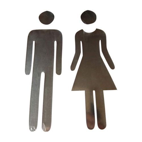  Jeash Mirror Sticker, Removable Funny Man Woman Washroom Toilet Public Bathroom WC Sticker Family DIY Door Accessories Entrance Sign Bathroom Personality Background Home Decoration