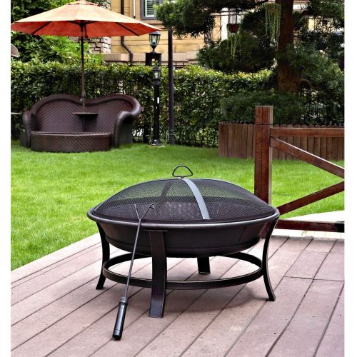  Jeco Inc. Jeco FP006 Windsor Outdoor Fire Pit, Multicolored