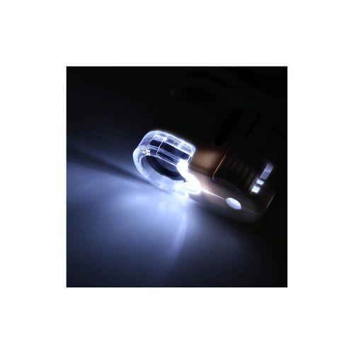  [아마존베스트]Jectse Mini Mobile Phone Microscope, 60X Zoom LED Clip Loupe Microscope with UV Currency Detector,Jewelry & Antique Evaluating, Crafting and Repairing Magnifier,for Universal Mobile Phone