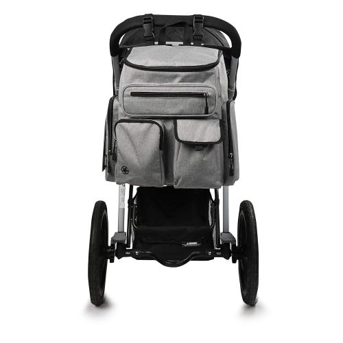  Jeep Adventurers Diaper Backpack Crosshatch, Heather Grey