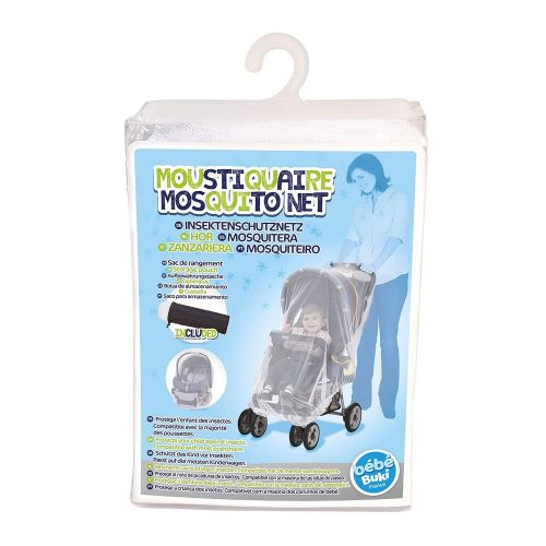  Jeep Mosquito Net for Strollers, Mosquito Net for Car Seat and Infant Carrier, Universal Size, Bug Cover, Weather Protection, White