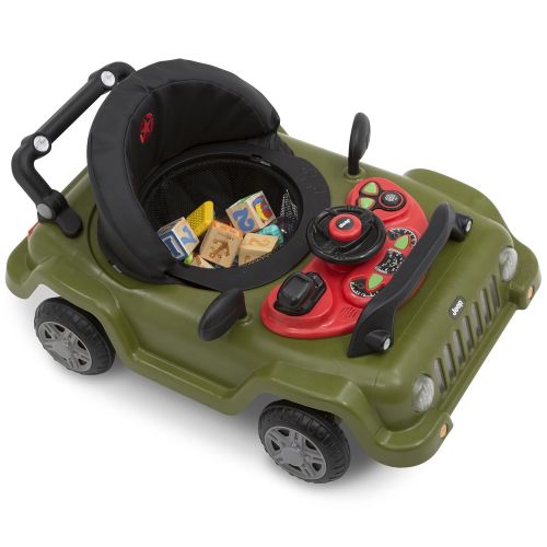  Jeep Classic Wrangler 3-in-1 Activity Walker, Red