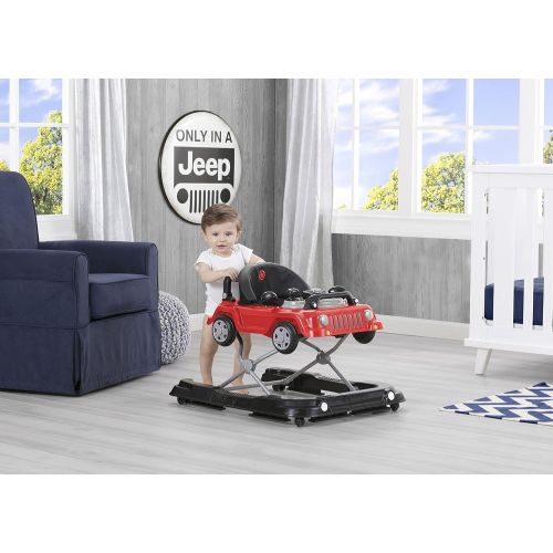  Jeep Classic Wrangler 3-in-1 Activity Walker, Red