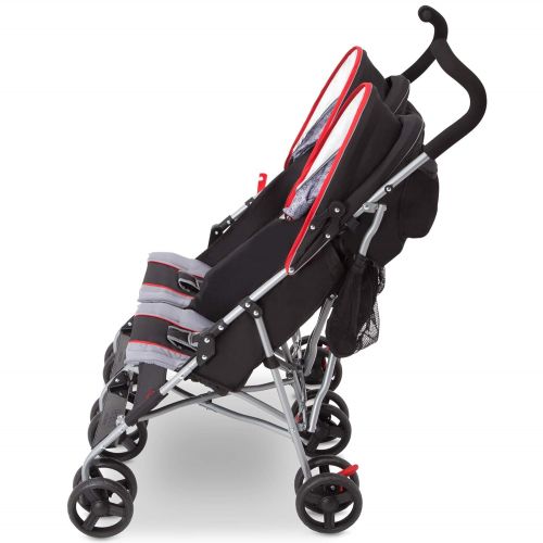  [아마존베스트]Jeep Delta Children LX Plus Side x Side Double Stroller, Red Triangle