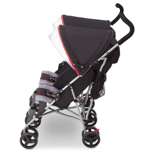  [아마존베스트]Jeep Delta Children LX Plus Side x Side Double Stroller, Red Triangle