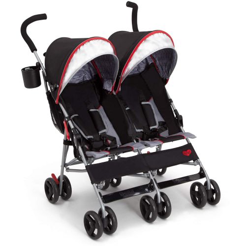  [아마존베스트]Jeep Delta Children LX Plus Side x Side Double Stroller, Red Triangle