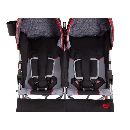  [아마존베스트]Jeep Delta Children LX Plus Side x Side Double Stroller, Red Triangle