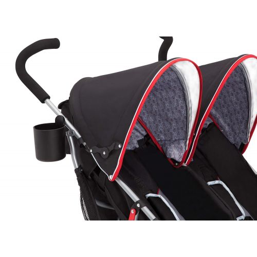  [아마존베스트]Jeep Delta Children LX Plus Side x Side Double Stroller, Red Triangle