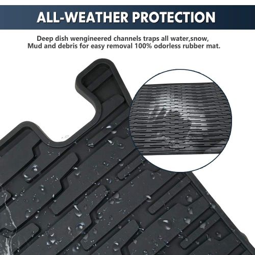  Rear Cargo Mats For Jeep Cherokee, QUAKEWORLD Cargo Mats All Season Rubber Floor Slush Mats For 2014-2017 Jeep Grand Cherokee