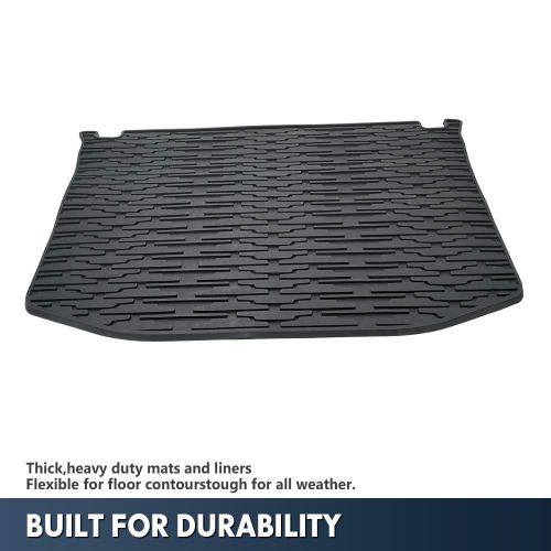  Rear Cargo Mats For Jeep Cherokee, QUAKEWORLD Cargo Mats All Season Rubber Floor Slush Mats For 2014-2017 Jeep Grand Cherokee