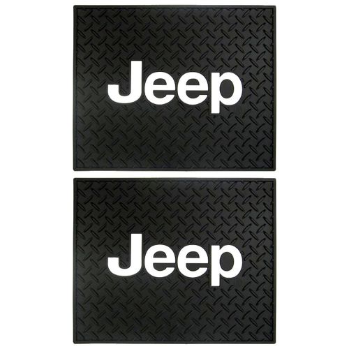  Jeep Logo Car Truck SUV Front & Rear Seat Rubber Floor Mats - 4PC