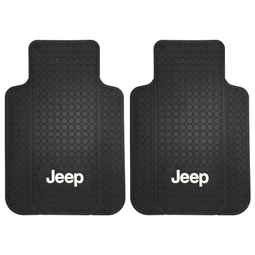  Jeep Logo Car Truck SUV Front & Rear Seat Rubber Floor Mats - 4PC