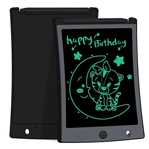  [아마존베스트]JefDiee 8.5 Inch Kids Drawing Writing Boards, LCD Writing Tablet Electronic Doodle Board, Educational and Learning Toys for Girls Boys Toddler Gifts (Black)