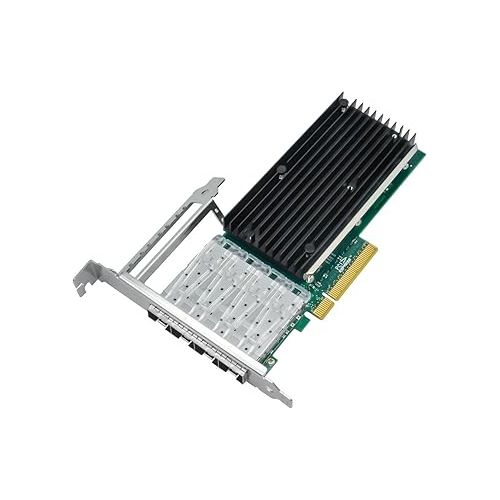  with Intel Chipset X710-DA4 4Port SFP+ 10Gb Ethernet Converged Network Card Adapter ISCSI NFS DDJKY PCI-e3.0 x8 Controller NIC