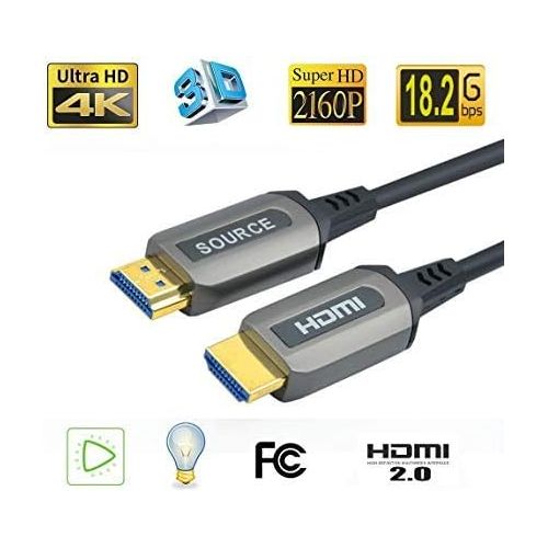  Jeirdus 165ft AOC HDMI Fiber Optic Cable Ultra HDR HDMI2.0b 18 Gbps,Support 4K60HZ ARC HDR10 HDCP2.2, Dolby Vision, Light Speed Slim and Flexible