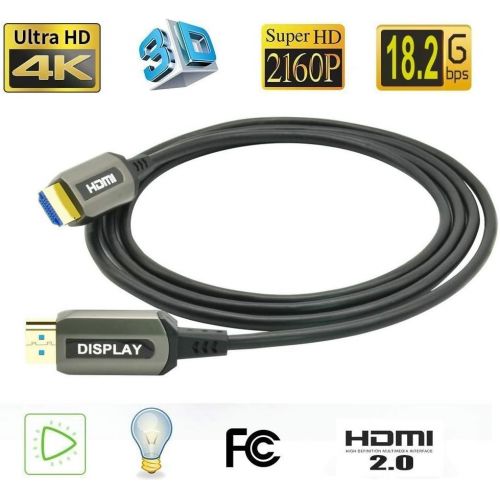  Jeirdus 165ft AOC HDMI Fiber Optic Cable Ultra HDR HDMI2.0b 18 Gbps,Support 4K60HZ ARC HDR10 HDCP2.2, Dolby Vision, Light Speed Slim and Flexible