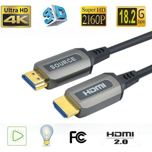  Jeirdus 165ft AOC HDMI Fiber Optic Cable Ultra HDR HDMI2.0b 18 Gbps,Support 4K60HZ ARC HDR10 HDCP2.2, Dolby Vision, Light Speed Slim and Flexible