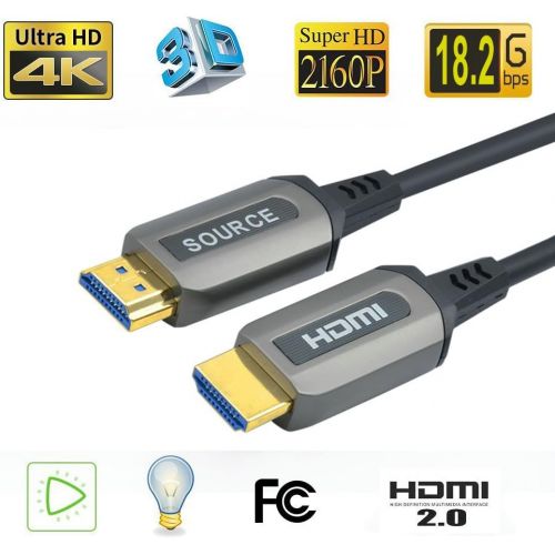  Jeirdus 82ft AOC HDMI Fiber Optic Cable Ultra HDR HDMI2.0b 18 Gbps,Support 4K60HZ ARC HDR10 HDCP2.2, Dolby Vision, Light Speed Slim and Flexible