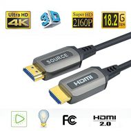Jeirdus 33ft AOC HDMI Fiber Optic Cable Ultra HDR HDMI2.0b 18 Gbps,Support 4K60HZ ARC HDR10 HDCP2.2, Dolby Vision, Light Speed Slim and Flexible