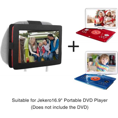  [아마존베스트]JEKERO 16.9 Inch Car Headrest Mount Strap Holder Suitable for 16.9 Portable DVD Player